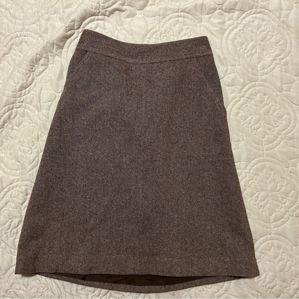 Brown woven BANANA REPUBLIC work skirt size 8